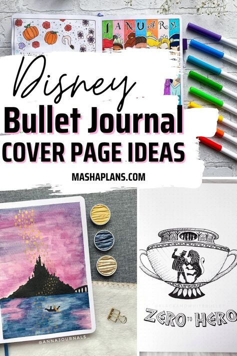 Sprinkle a little magic into your organization ✨ with these enchanting Disney Bullet Journal cover page ideas! 🎨📘 Whether you're a fan of the classics or love the latest adventures, these designs will bring the joy of Disney to your daily planning. 🏰💫 #BulletJournal #DisneyMagic #JournalingInspiration Disney Bullet Journal, Bullet Journal Title Page, Bullet Journal Cover Page Ideas, Journal Cover Page Ideas, Cover Page Ideas, Bullet Journal Titles, Journal Cover Page, Disney Planner, Bullet Journal Cover