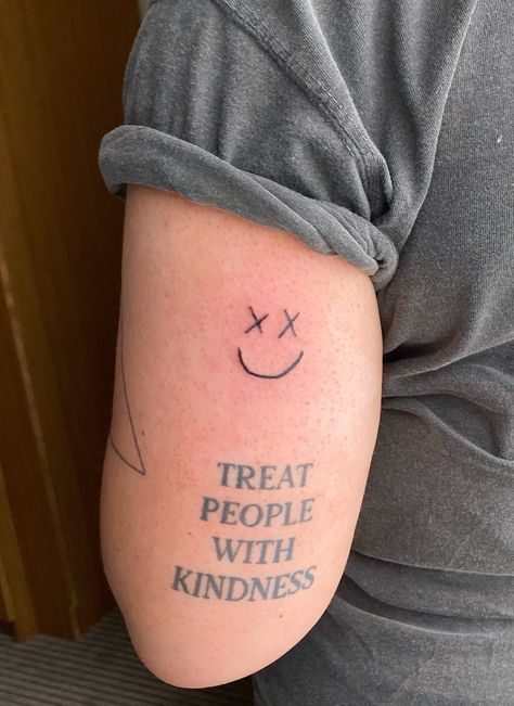 Treat People With Kindness Tattoo, Kindness Tattoo, Kill With Kindness, Red Tattoo, Red Tattoos, Treat People With Kindness, Treat People, Tattoos Ideas, Infinity Tattoo