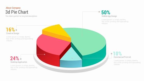 Pie Chart Template Excel Luxury 3d Pie Chart Free Powerpoint and Keynote Template Pie Chart Presentation, Pie Graph Design, Pie Chart Design Creative, Pie Chart Design, Pie Chart Infographic, Pie Chart Template, Data Representation, Powerpoint Chart Templates, Pie Graph