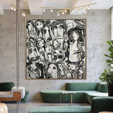 10 Artists Working in Recycled Art Figurative Art Abstract, Human Painting, Figurative Kunst, Interior Minimalista, Stretched Painting, Abstract Acrylic Painting, Black And White Painting, Abstract Portrait, Acrylic Painting On Canvas