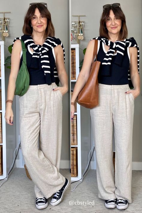 Linen Wide-leg Dress Pants For Work, Linen Wide-leg Office Pants, Linen Wide-leg Pants For Vacation, Wide-leg Linen Pants With Pull-on Style, High-waisted Linen Wide Leg Pants For Beach, Pants Preppy, Preppy Style Outfits, Linen Pants For Women, Green Linen Pants