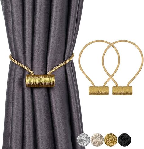 Love these! They look so cute on our curtains and the magnet holds well! Cute curtain tie backs! #ad Magnetic Curtain Tie Backs, Cute Curtains, Magnetic Curtain, Curtain Holder, Gold Curtains, Curtain Clips, Curtain Tiebacks, Curtains Holdbacks, Nickel Plating