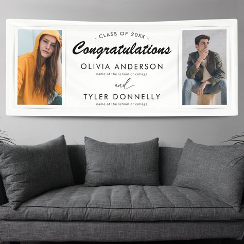 2024 Double Graduation Photo Banner Graduation Photo Banner, Graduation Keepsake, Keepsake Ideas, Graduation Photo, Photo Banner, Graduation Photos, Graduation Invitations, Created By, Stars