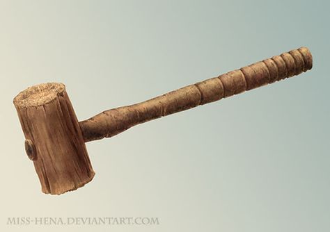 DSA: Wooden Hammer by miss-hena.deviantart.com on @DeviantArt Dnd Artifacts, Hammer Drawing, Hearthstone Artwork, Wood Hammer, Dnd Things, Wooden Hammer, Fantasy Items, Dnd Items, Hammer Tool