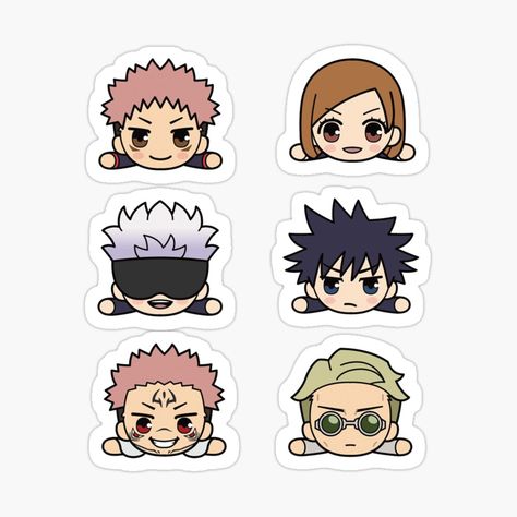 Jujutsu Kaisen Stickers Printable Chibi, Jujutsu Kaisen Kawaii Chibi, Sukuna Sticker Printable, Jujitsu Kaisen Stickers, Megumi Fushiguro Sticker, Anime Border Design, Jujutsu Kaisen Stickers Printable, Jjk Stickers Printable, Anime Stickers Jujutsu Kaisen