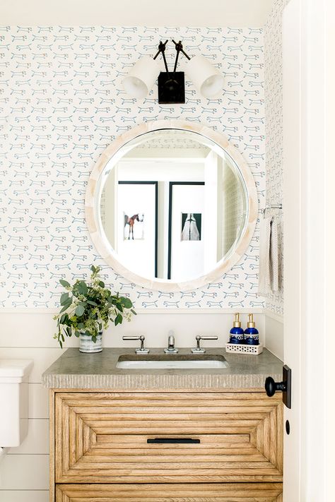 Bathrooms • Norman Design Group Modern Master Bathrooms, Farmhouse Powder Room, Farmhouse Entry, 30 Vanity, Bathroom Transformation, California Coastal, Coastal Farmhouse, Guest Bath, Tile Design