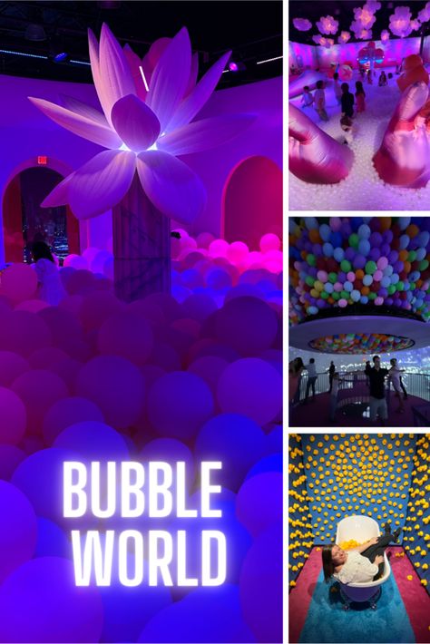 Bubble World Los Angeles, Infinity Room, Bubble World, Bubble Games, Bubble Up, Vip Tickets, Travel Recommendations, Vr Experience, Pop Ups