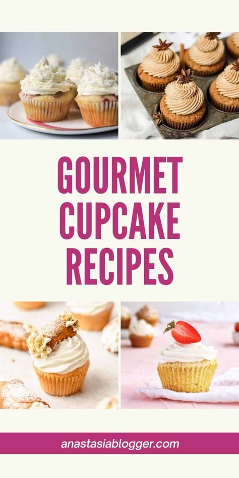 Be it a child or an adult, everyone can't say no to a delicious cupcake. I have here the 15 best gourmet cupcake recipes you can easily make! #cupcakerecipes #gourmet #desserts Cupcake Flavor Ideas Unique, Upscale Cupcakes, Fancy Cupcakes Recipes, Popular Cupcake Flavors, Unique Cupcake Flavors, Cupcakes For Fall, Cupcake Flavor Ideas, Best Cupcake Recipe, Tasty Dessert Recipes