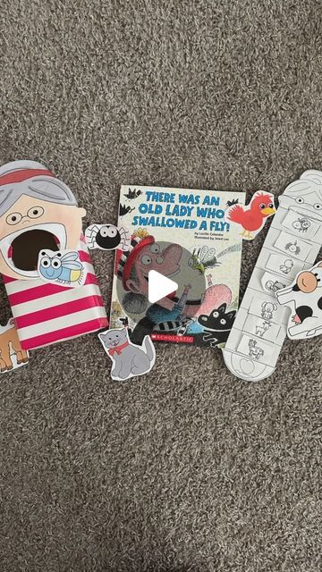 Jessica Antoinette on Instagram: "🪰There was an Old Lady who Swallowed a Fly😱   My daughter’s current favorite book series!   This book is absolutely amazing for story sequencing! We found the print outs on teacherspayteachers.com (no, you don’t have to be a teacher to use this site) and used an oatmeal box wrapped in wrapping paper to create our old lady! 👵🏼   What’s your child’s favorite book?!  🪰🕷️🐦‍⬛🐈🐕🐐🐄 #storytime #storysequencing #therewasanoldlady #homeschool #preschool #preschoolathome" There Was An Old Lady Who Swallowed Fly Activities, The Old Lady Who Swallowed A Bat, There Was An Old Lady Who Swallowed Bat, There Was An Old Lady Who Swallowed Fly, There Was An Old Lady Who Swallowed Some Books Activities, There Was An Old Lady Who Swallowed Book, Swallowed A Fly, Story Sequencing, Print Outs