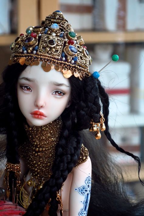 Enchanted Doll Theadora Marina Bychkova, Куклы American Girl, Doll Tattoo, Enchanted Doll, Fantasy Art Dolls, Fantasy Doll, China Dolls, Unique Dolls, Dolls For Sale