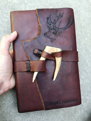 Antler Engraving, Brand Bible, Art Du Cuir, Bible Kjv, Diy En Cuir, Antler Crafts, Scripture Bible, Leather Book Covers, Leather Art