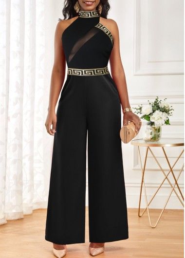 ROTITA Patchwork Black Square Neck Long Sleeve Dress | Rotita.com - USD $43.98 Simple Jumpsuit Outfit, Jumpsuits Styles, After 5 Attire, Jumpsuit Styles, African Head Dress, Fancy Jumpsuit, Summer Jumpsuits, Classy Jumpsuit, Leg Of Mutton Sleeve