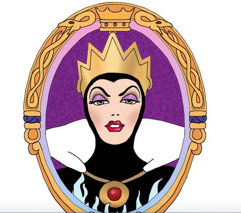 The Evil Queen, Snow White's evil Stepmother Snow White Stepmother, Snow White Queen, Cinderella Art, Tattoo Disney, Disney Evil Queen, Queen Drawing, Disney Stickers, Snow White Evil Queen, Evil Stepmother