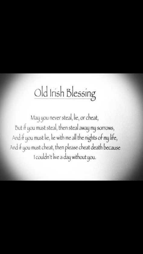 Irish Blessing ❤️ Irish Love Quotes, Irish Proverbs Quotes, Irish Wake, Irish Blessing Quotes, Old Irish Blessing, Irish Prayer, Quotes Real, Blessing Quotes, Sweet Thoughts