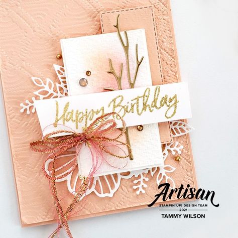 Embossed Cards Handmade, Little Baskets, Stampin Up Birthday Cards, Happy Sunday Everyone, Birthday Cards For Women, Spring Cards, Card Making Tutorials, Color Ink, Stamping Up Cards