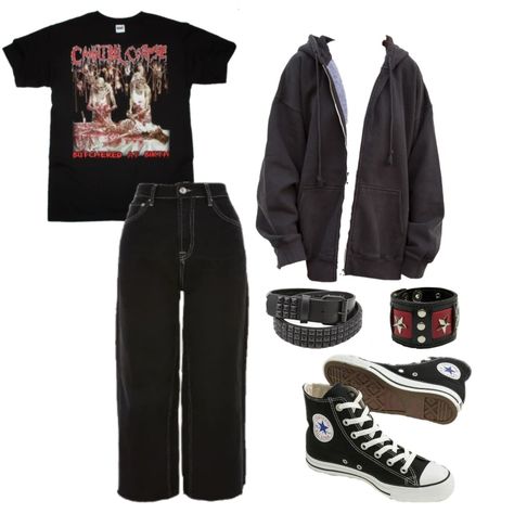 Metal Tee Outfit, Metalhead Dress, My Metal Outfits, 80s Metal Head Outfits, Metalhead Fashion Outfits, Metal Outfit Aesthetic, 80s Metal Outfits, Casual Metalhead Outfit, Metalhead Outfit Ideas