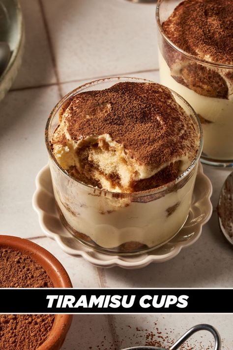 Wondering how to elevate your dessert game? Look no further! Our mini tiramisu cups bring the classic Italian delight to a whole new level. 🍨✨ Perfectly portioned and oh-so-elegant, these sweet treats in small glasses are a delightful way to indulge in the essence of tiramisu. Ready to treat yourself? Mini Tiramisu Cups, Mini Tiramisu, Traditional Tiramisu, Tiramisu Cups, Small Glasses, Classic Italian, Something Sweet, Spoons, Sweet Tooth