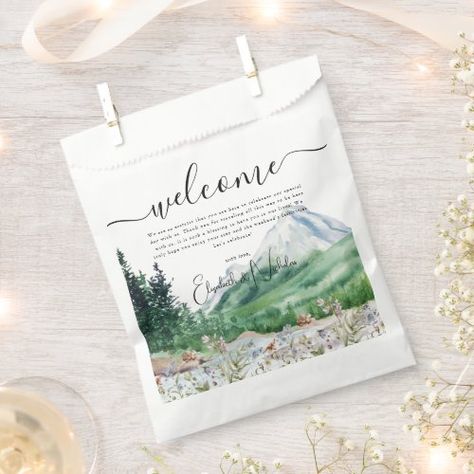 $66.70 | Mountain Wildflower | Wedding Welcome #wedding, mountains, wildflower, wedding welcome gift, wedding party favor, wedding favors, thank you favor, wedding welcome bags, forest, rustic Mountain Palette, Wedding Mountains, Fall Mountain Wedding, Welcome Package, Party Favor Wedding, Wedding Welcome Gifts, Chic Bridal Showers, Awesome Bachelorette Party, Wedding Welcome Bags