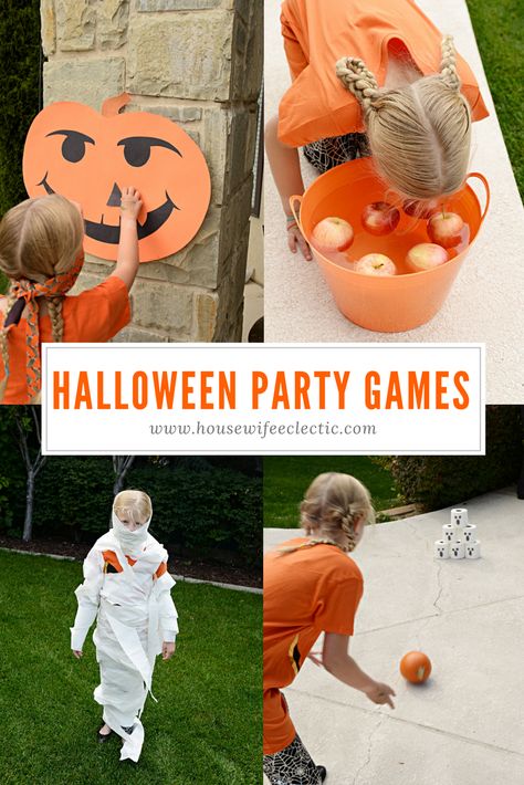 Housewife Eclectic : Halloween Party Games - Fun Halloween Games to play at Costume Parties or your kids classroom party! #NatureValley #ad @Walmart Halloween Kiddie Party, Costume Party Games, Home Party Games, Classroom Halloween Party, Fun Halloween Party Games, Halloween Infantil, Halloween Themed Birthday Party, Fun Halloween Games, Halloween House Party