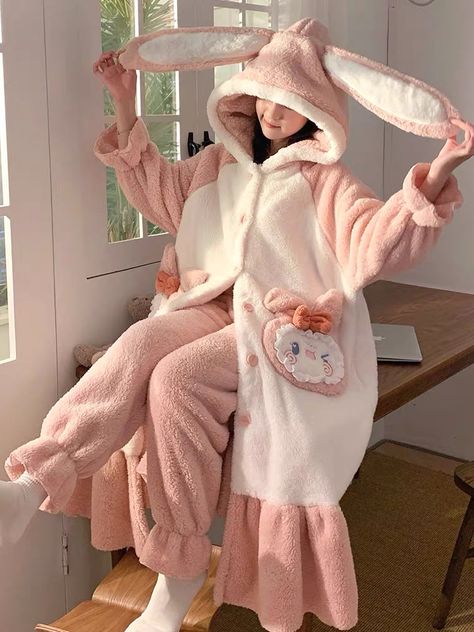 Cute Korean Nightwear, Sleep Outfit Aesthetic, Kawaii Winter Outfits, Cute Pj Outfits, Cute Night Outfits, Cute Nightwear, Korean Pajamas, Pajamas Aesthetic, Corset Fashion Outfits