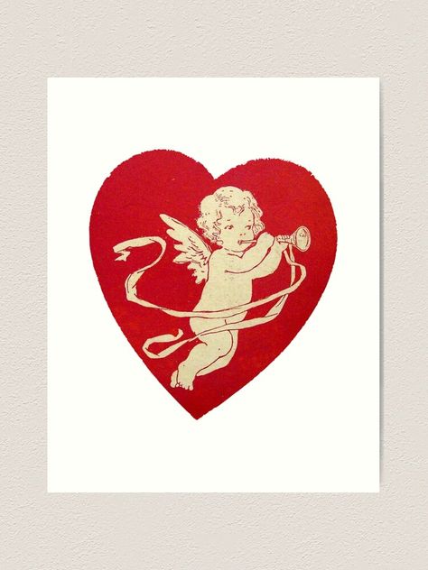 "vintage cupid" Art Print for Sale by frabbianchi Cupid Art, Vintage Cupid, Wedding Illustration, Grunge Art, Coffee Branding, To Be, Someone Special, Fairy Art, Eye Art