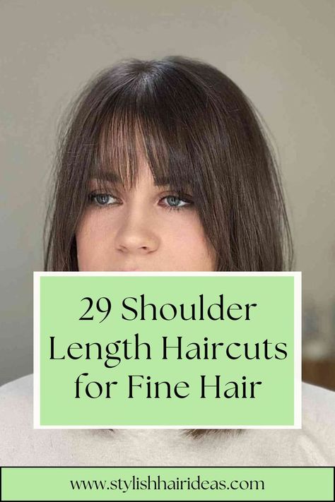 Transform your look with these 29 beautiful shoulder length haircuts designed for fine hair! Discover how the right cut can enhance your hair’s natural beauty, giving you a fresh and chic appearance. #FineHairInspiration #ShoulderLengthCuts Shoulder Lenght Hair Cuts, Below Shoulder Length Hair, Shoulder Haircut, Shoulder Length Haircuts, Haircut Designs, Shoulder Hair, Shoulder Length Hair Cuts, Haircuts For Fine Hair, Shoulder Length Hair