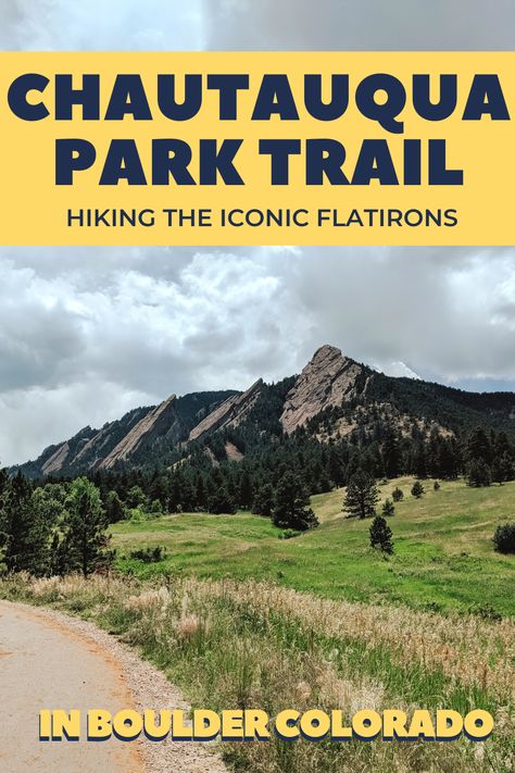 Check out this hiking guide for Chautauqua Park & the Flatirons trail in Boulder, Colorado. This iconic travel destination is popular for many reasons and is a perfect family getaway. #bouldercolorado #hikingboulder #flatirons Chautauqua Park Boulder, Chataqua Park Boulder, Flatirons Boulder, Colorado Honeymoon, Boulder Flatirons, Usa Trips, Hiking Colorado, Beginner Hiking, Colorado Towns