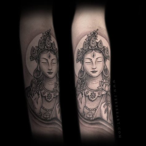 Buddhist Goddess, Luna Tattoo, Japanese Snake Tattoo, Geisha Tattoo Design, Hannya Mask Tattoo, Buddhist Tattoo, Black And Grey Tattoo, Buddha Tattoo Design, Buddha Tattoos