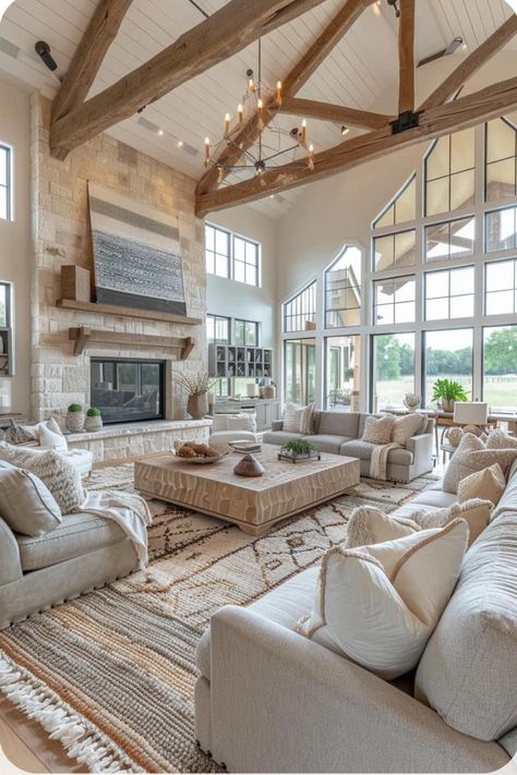 Popular Living Room, Casa Country, Modern Mountain Home, Dream Life House, Dream House Interior, White Furniture, Dream House Plans, Mountain Home, Mountain House