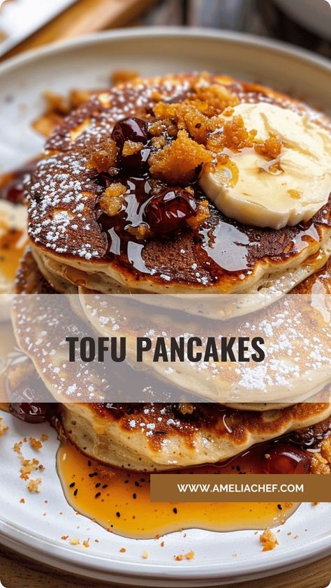 Tofu Pancakes, Energizing Smoothies, High Protein Pancakes, Classic Breakfast, Delicious Breakfast Recipes, Protein Pancakes, Breakfast In Bed, Vegan Breakfast, Vegan Life