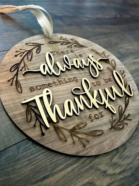 Laser Cut Christmas Ideas Trending Wood Signs, Cnc House Number Sign, Laser Wood Projects Gift Ideas, Fall Round Wood Signs Diy, Wooden Engraved Ideas, Thanksgiving Laser Cut Ideas, Laser Engraved Signs, Laser Engraving Ideas To Sell, Fall Laser Projects