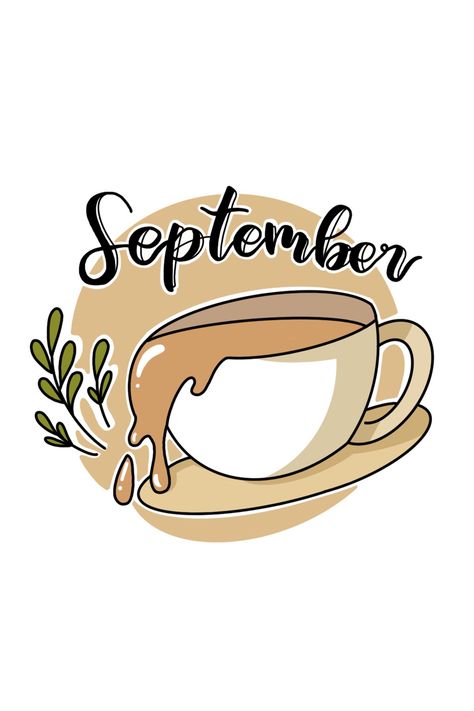 September Cover Page, September Drawings, September Bujo, September Bullet Journal Cover, September Bullet Journal, September Aesthetic Wallpaper, Autumn Doodles, Bullet Journal September, Bullet Journal Month