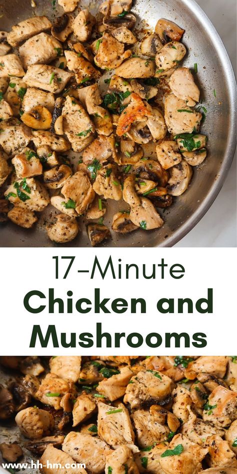 Chicken And Mushroom Dinner, High Protein Chicken Recipes, Mushroom Dinner, Low Calorie Chicken, Easy Chicken Recipe, Chicken Mushroom Recipes, Chicken And Mushroom, Clean Eating Lunch, High Protein Low Carb Recipes