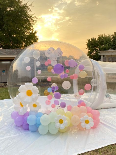 Amazing Bubble House 💕🫧 for your events Bubble Theme Party Decorations, Bubble Birthday Theme, Bubble Party Decor, Inflatable Bubble House, Bubble House Party, Bubbles Birthday Party Theme, Softplay Business, Bubble Birthday Party Ideas, Bubble Themed Birthday Party