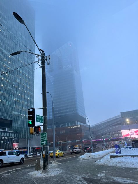 Downtown Edmonton Downtown Edmonton, Foggy Day, City Life