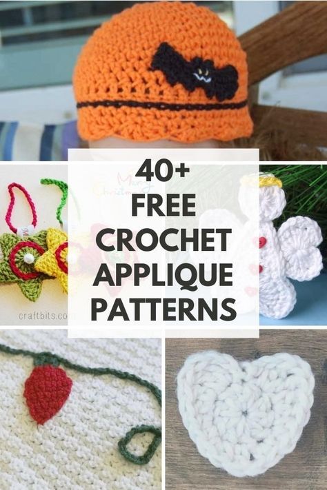 Enjoy these endless free crochet applique patterns, including crochet applique animals, crochet flower appliques, and crochet teddy bear appliques. You'll find so many uses for these appliques! Easy Crochet Applique Patterns Free, Crochet Animal Applique Patterns Free, Crochet Applique Patterns, Free Crochet Applique Patterns, Crochet Applique Patterns Free Simple, Crochet Christmas Lights, Crochet Angel Pattern, Crochet Sloth, Free Applique Patterns