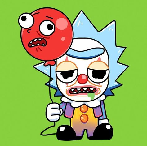 Pickle Rick Drawing, Morty Drawing, Pennywise Halloween, Cute Halloween Drawings, Rick And Morty Image, Rick And Morty Drawing, Rick And Morty Stickers, Rick And Morty Characters, Trippy Cartoon