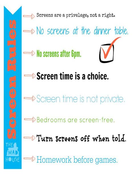 Screen Time Rules post available from Mum in the Mad House.  Is screen time and technology a battle ground in your home.  These simple rules help establish a happier home and a baseline to work from. Phone Rules, Technology Rules, Routines Ideas, Schedule Ideas, Screen Time Rules, Kids Cell Phone, Screen Time For Kids, Rules For Kids, Kids Technology