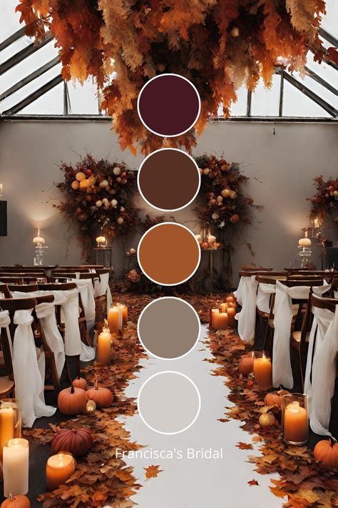 9 Fall Wedding ceremony Colour Concepts: Beautiful Fall Wedding ceremony Theme Concepts Check more at https://howcandothis.com/weddingideas/9-fall-wedding-ceremony-colour-concepts-beautiful-fall-wedding-ceremony-theme-concepts/ Unique Autumn Wedding Ideas, Light Fall Colors Wedding Ideas, Autumnal Wedding Colour Schemes, Fall Wedding With Pumpkins And Mums, Autumn Wedding Colour Palette, Harvest Theme Wedding, Fall Wedding Venue Ideas, Halloween Wedding Color Palette, Fall Fantasy Wedding