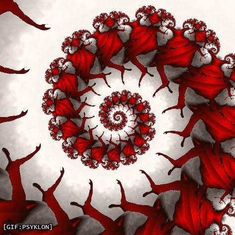 dreaming of trips endless, loop, trippy, psychedelic, red, blood, hand, human, fractal, infinity, spiral, julia, gray, silhouette, mandelbrot, bitmap, orbit trap Red Blood, Optical Illusions, Animation Art, Dive In, A Dream, The Good, Gif, Human, Tumblr