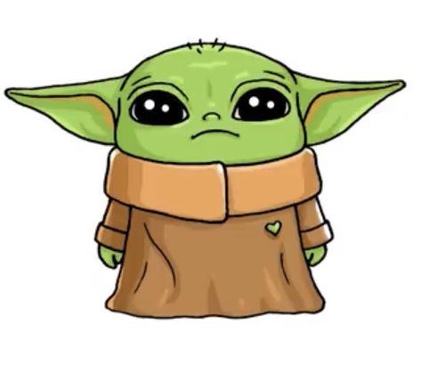 Yoda Pictures, Yoda Drawing, Disney Doodles, Easy Disney Drawings, Disney Canvas Art, Drawing Heads, Baby Drawing, Cute Canvas, Drawing Tutorial Easy