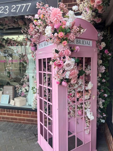 IvyCruzFlowerDesign - Etsy UK Pink Airbnb Decor, Large Floral Installations, Cherry Party Decorations, Flower Store Design, Cherry Blossom Decorations, Peony Decor, Pink Telephone, Cherry Blossom Decor, Flower Runner