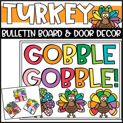 Are you looking for an easy to prep and adorable Thanksgiving bulletin board or door decor?! This fun, turkey bulletin board set has everything you need to quickly knock this off your lengthy to-do list. This is perfect for your November bulletin boards and classroom doors! ⭐ HERE'S WHAT'S INCLUDED: •Printable Bulletin Board Letters (B&W - print on colored paper to save ink)→"We are THANKFUL turkeys!"→"GOBBLE GOBBLE!" •Turkey Feather squares - (B&W and Colored Version included) customize them wi Thanksgiving Bulliten Board Ideas, Thankful Classroom Door, Turkey Door Decorations, Thanksgiving Bulliten Boards, November Door Decorations Classroom, Thanksgiving Classroom Decorations, Thanksgiving Door Decorations Classroom, Thanksgiving Classroom Door, Health Classroom