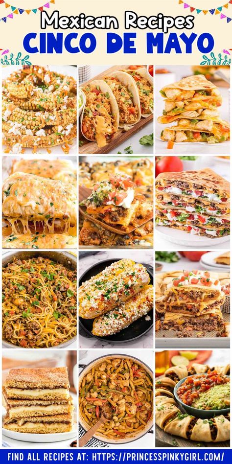 Cinco De Mayo Side Dishes, Mexican Theme Party Food, Mexican Potluck, Mexican Party Food, Cinco De Mayo Recipes, Mexican Menu, Potluck Dishes, Easy Mexican, Tex Mex Recipes