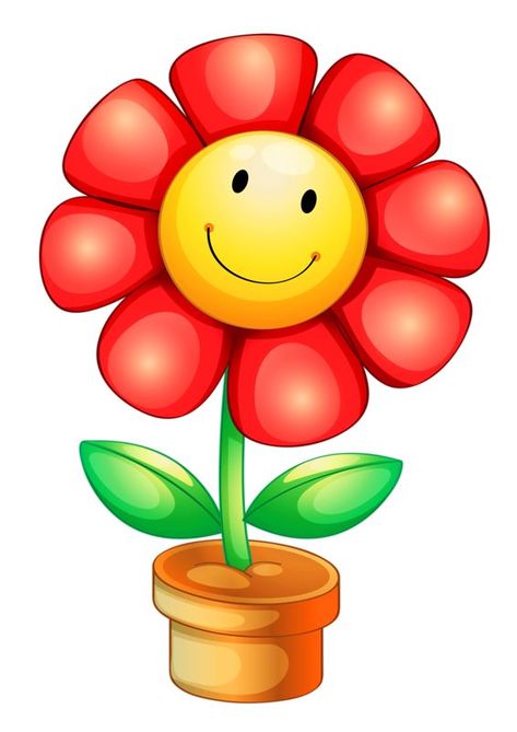 Smiling Face, Flower Clipart, Smiley Face, Smiley, Red, Art