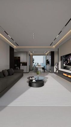 Modern Contemporary Living, Led Room, Villa Luxury, False Ceiling Living Room, Fancy Decor, Build A Fireplace, Modern Contemporary Living Room, Interior Ceiling Design, Contemporary Living Room Design