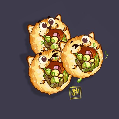 Pani Puri Cat Illustration 
Pani Puri illustration Pani Puri Logo Design, Indian Street Food Recipes, Indian Illustration, Pani Puri, Indian Snack Recipes, Hanyu Yuzuru, Cartoon Images, Cat Illustration, Food Illustrations