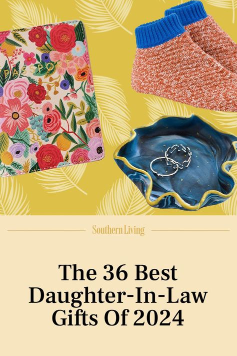 We researched the best daughter-in-law gifts for every budget and occasion. Whether it’s her birthday, Christmas, or her wedding day, these are the best gifts for every daughter-in-law. #celebration #holiday #specialoccasion #daughterinlaw #daughterinlawgifts Christmas Gifts Daughter In Law, Gifts For New Daughter In Law, Christmas Gift Basket For Daughter In Law, Daughter In Law Gift Ideas, Gifts For Daughter In Law Christmas, Future Daughter In Law Gift, Birthday Gifts For Daughter In Law, Gift For Daughter In Law On Wedding Day, Gifts For In Laws Christmas