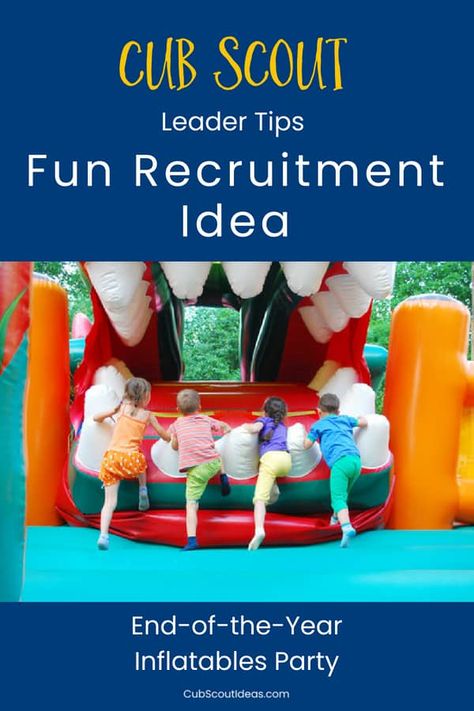 This fun Cub Scout recruitment activity idea will have the kids talking about Cub Scouts all summer! #CubScouts #CubScout #Scouting #Webelos #CubScoutRecruiting #CubScoutRecruitment #BeAScout via @CubIdeas Cub Scouts Tiger, Cub Scout Activities, Outing Ideas, Arrow Of Lights, Pack Meeting, Recruitment Ideas, Derby Ideas, Games For Boys, Scout Activities