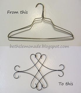 Scroll Wall Decor, Wire Hanger Crafts, Faux Iron, Hanger Crafts, Clothes Hangers, Wire Hangers, Wire Crafts, How To Make Homemade, Metal Crafts